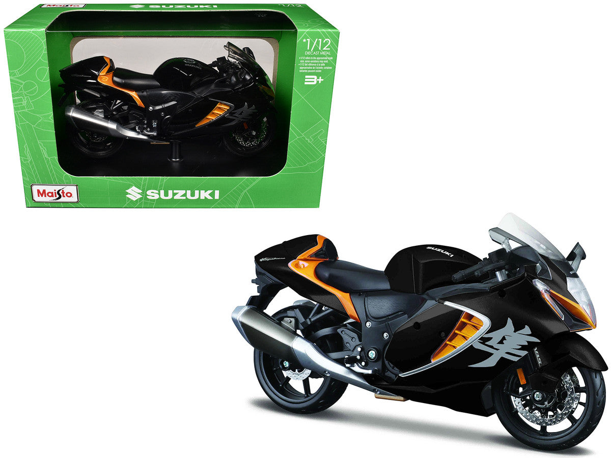 2022 Suzuki Hayabusa Black Metallic 1/12 Diecast Motorcycle Model by Maisto LuxuryLifeWay Online Store