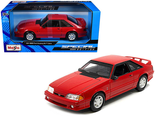 1993 Ford Mustang SVT Cobra Red "Special Edition" Series 1/24 Diecast Model Car by Maisto LuxuryLifeWay Online Store