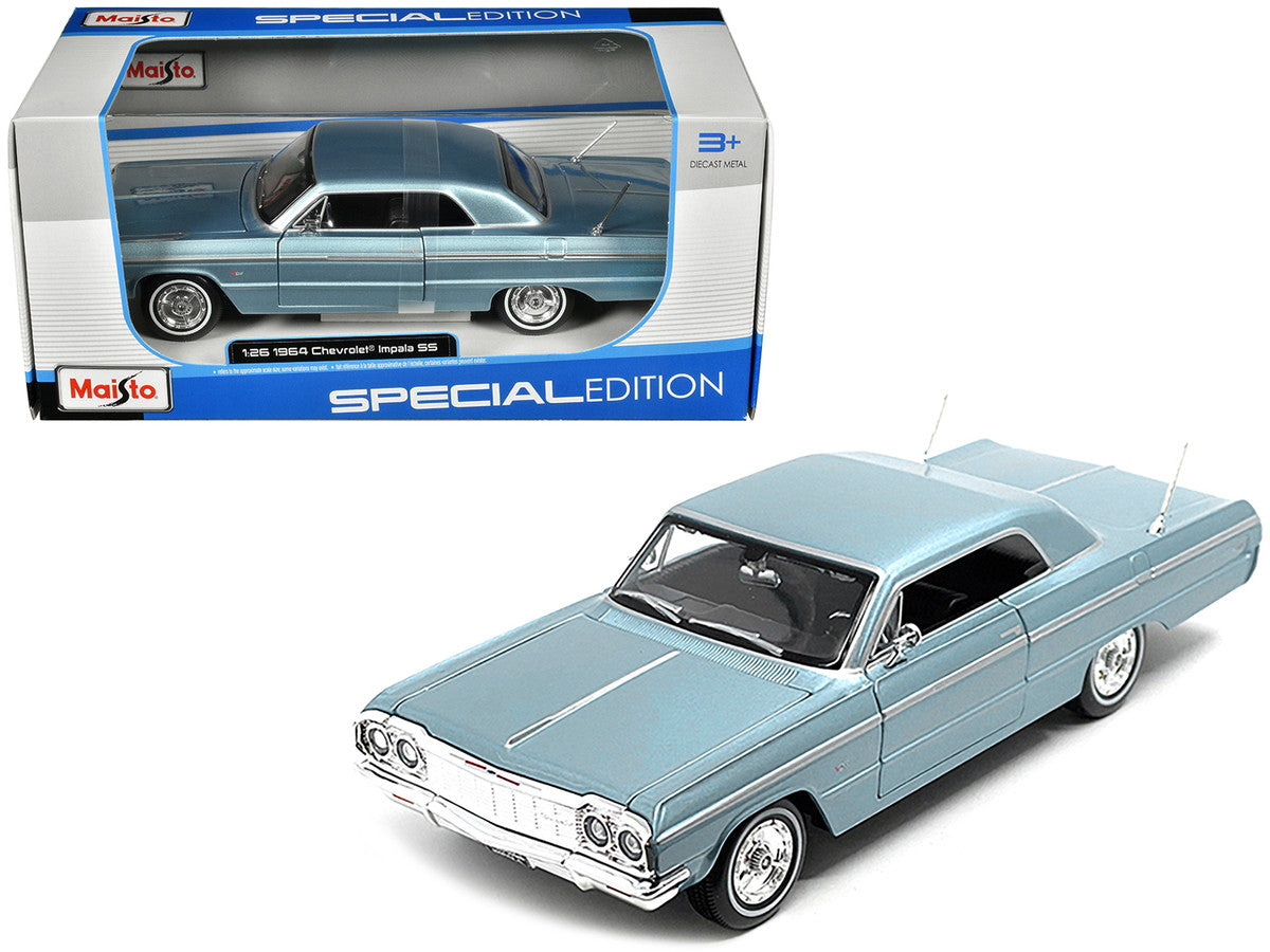 1964 Chevrolet Impala SS Blue Metallic "Special Edition" Series 1/26 Diecast Model Car by Maisto LuxuryLifeWay Online Store