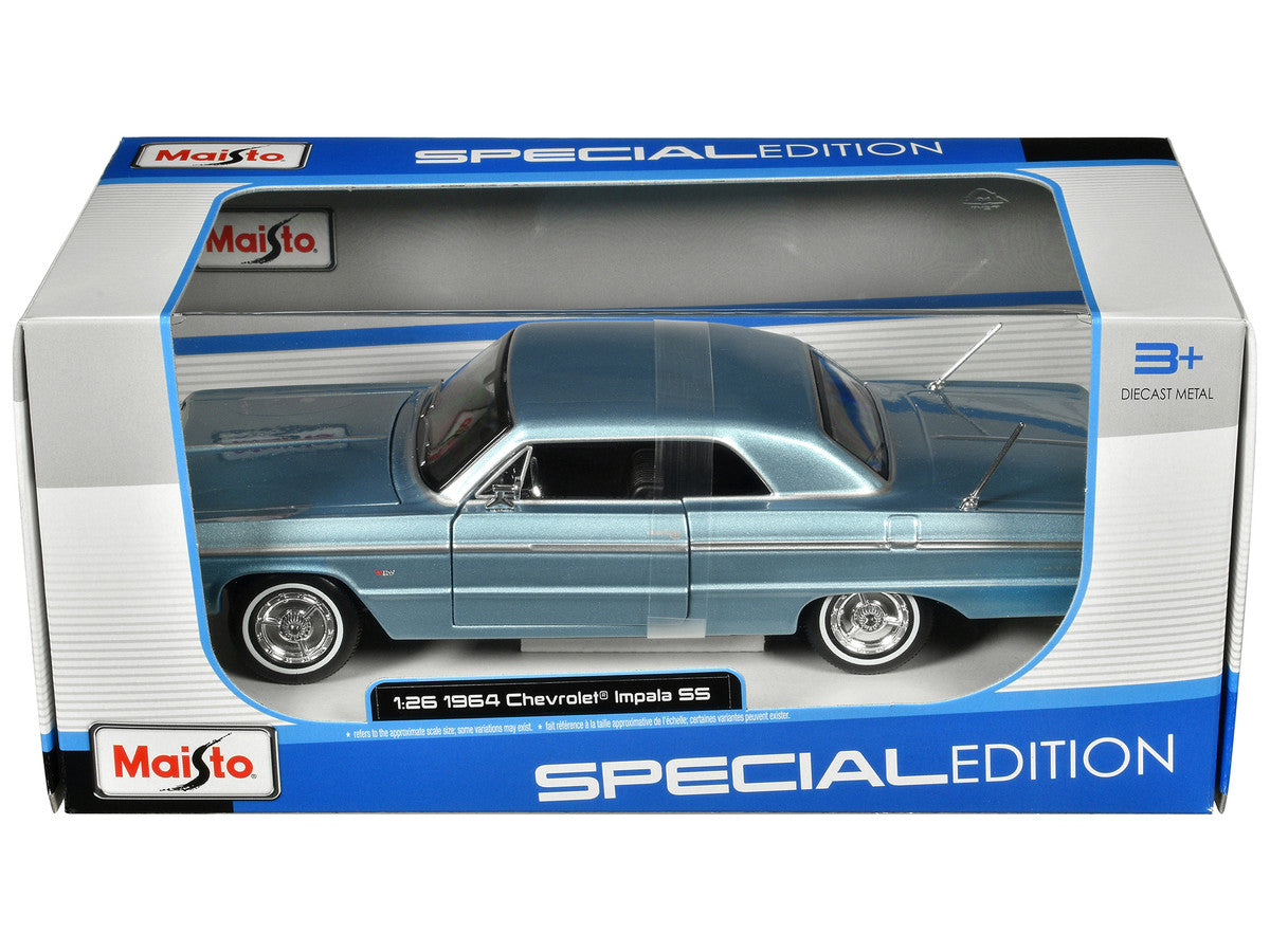 1964 Chevrolet Impala SS Blue Metallic "Special Edition" Series 1/26 Diecast Model Car by Maisto LuxuryLifeWay Online Store