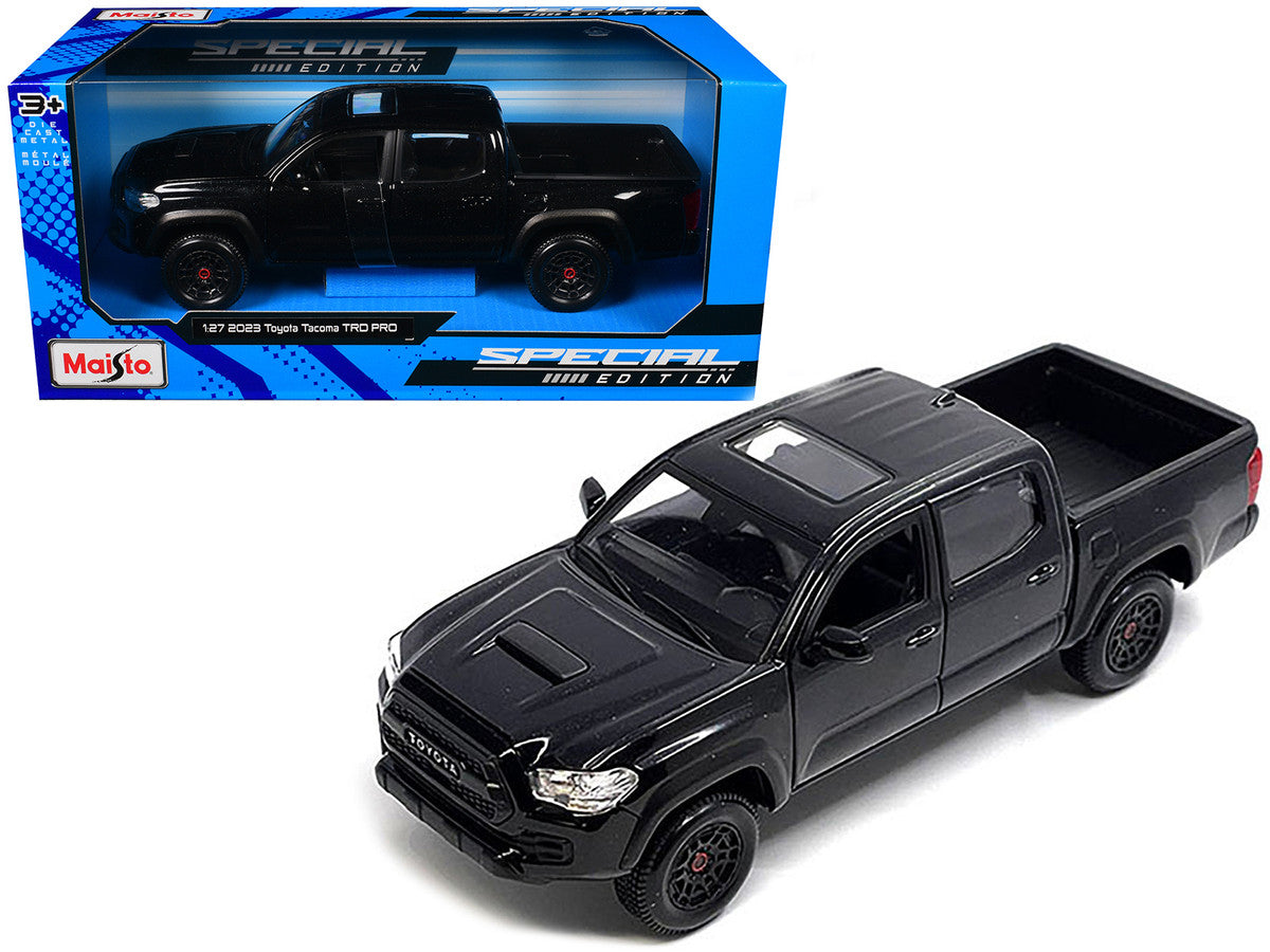 2023 Toyota Tacoma TRD PRO Pickup Truck Black Metallic with Sunroof "Special Edition" Series 1/27 Diecast Model Car by Maisto LuxuryLifeWay Online Store