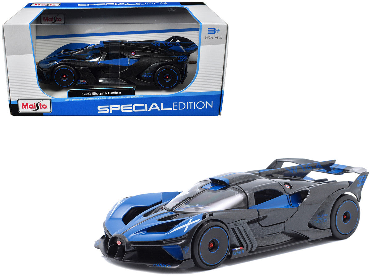 Bugatti Bolide Blue and Black Metallic "Special Edition" Series 1/24 Diecast Model Car by Maisto LuxuryLifeWay Online Store