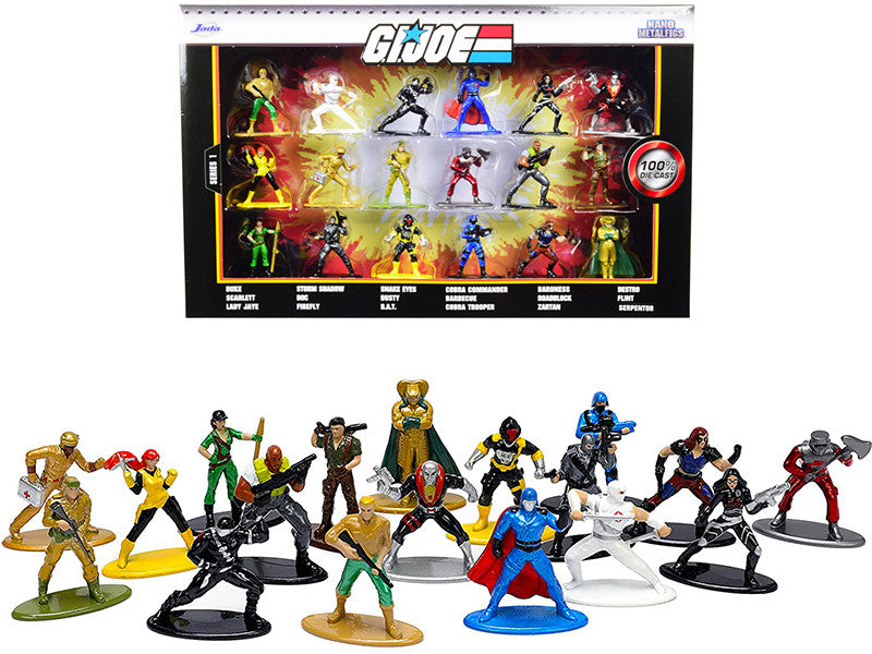 "G.I. Joe" Set of 18 Diecast Figurines "Nano Metalfigs" Series by Jada LuxuryLifeWay Online Store