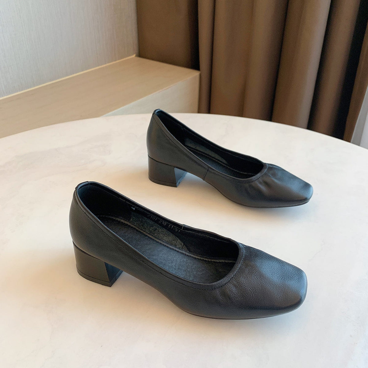 Shallow Mouth Thick Heel Shoes Women LadyShow.Store
