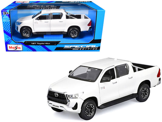 Toyota Hilux Pickup Truck White "Special Edition" Series 1/27 Diecast Model Car by Maisto LuxuryLifeWay Online Store