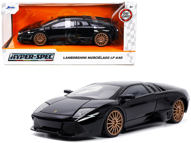 Lamborghini Murcielago LP640 Black with Copper Wheels "Hyper-Spec" Series 1/24 Diecast Model Car by Jada LuxuryLifeWay Online Store
