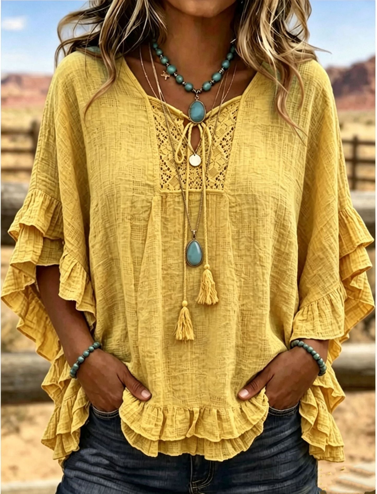 Seasonal European And American Cross-border V-neck Top NorixaFashion.com