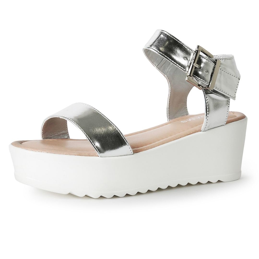 J. Adams Surf Platform Sandals Heeled Sandals for Women - Chunky Mid Heel Sandal Wedges for Women - Women Footwear Platform Shoes - Summer Shoes for Women - Jelly Sandals Best YouTube Store