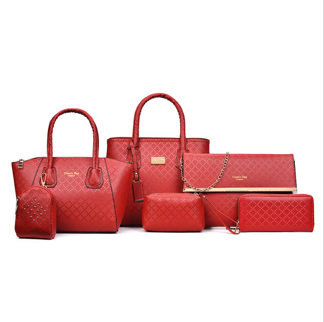 6-Piece Mother-Daughter Bag Set with Designer Handbags Pi-Mart