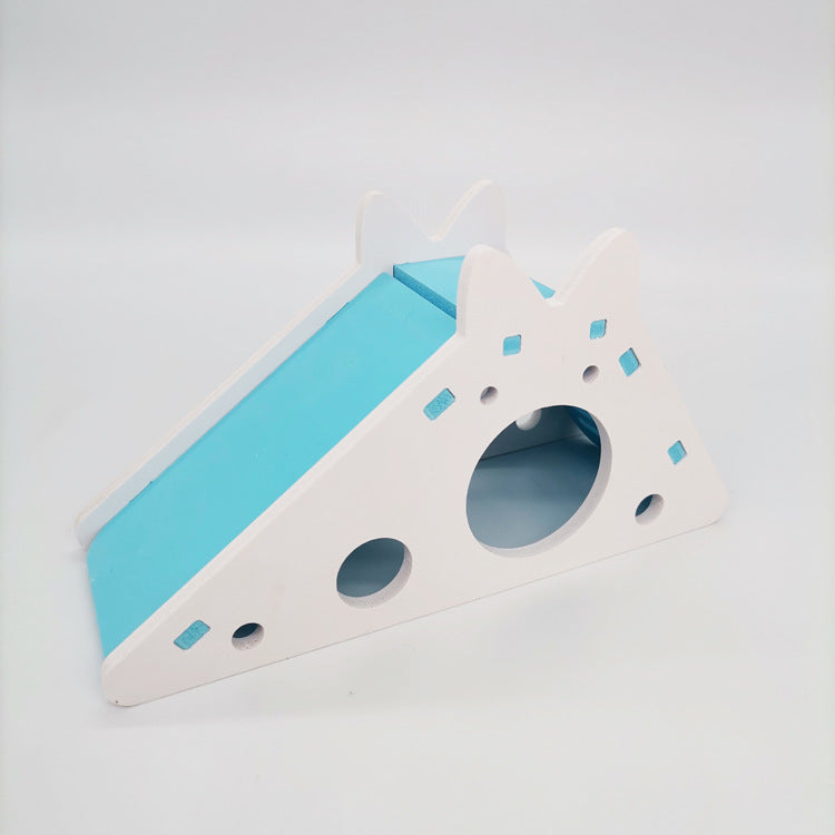 Wooden Slide House for Small Pets Pi-Mart