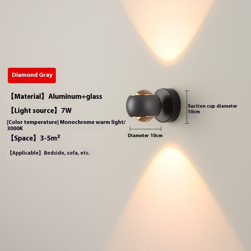 Modern Minimalist Creative Rotatable Bedside Wall Lamp PearlNestDecor.com
