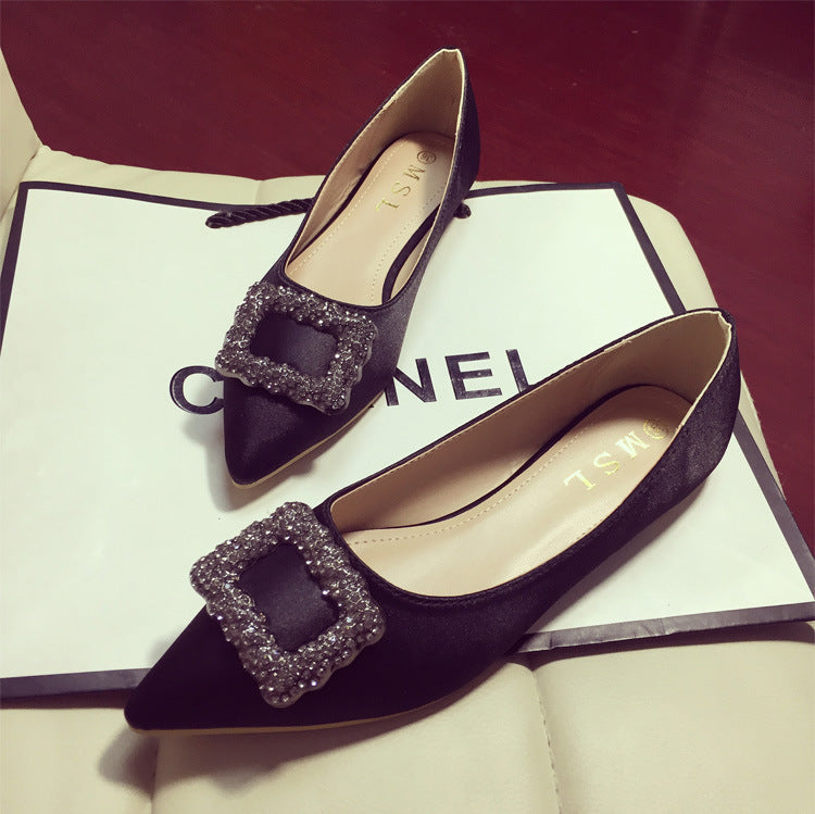 Flat Shoes for Women, Pointed Toe Design LadyShow.Store