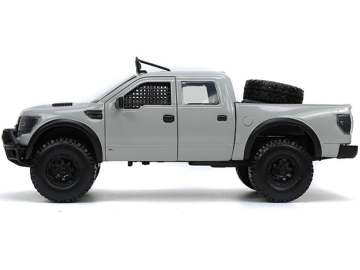 2011 Ford F-150 SVT Raptor Pickup Truck Light Gray with Extra Wheels "Just Trucks" Series 1/24 Diecast Model Car by Jada LuxuryLifeWay Online Store