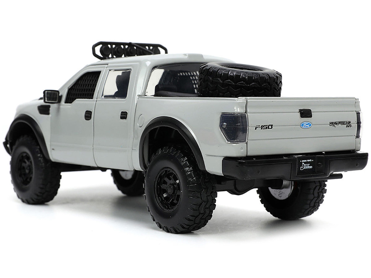 2011 Ford F-150 SVT Raptor Pickup Truck Light Gray with Extra Wheels "Just Trucks" Series 1/24 Diecast Model Car by Jada LuxuryLifeWay Online Store