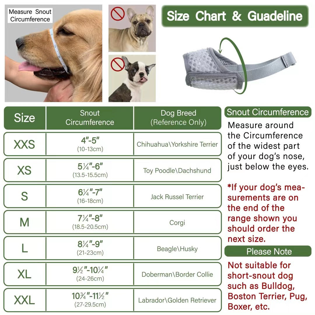 Dog Muzzle Medium Sized Muzzle For Biting And Barking Breathable Mesh Dog Muzzle For Chewing Dog Muzzle With Adjustable Buckle Pets Fashion