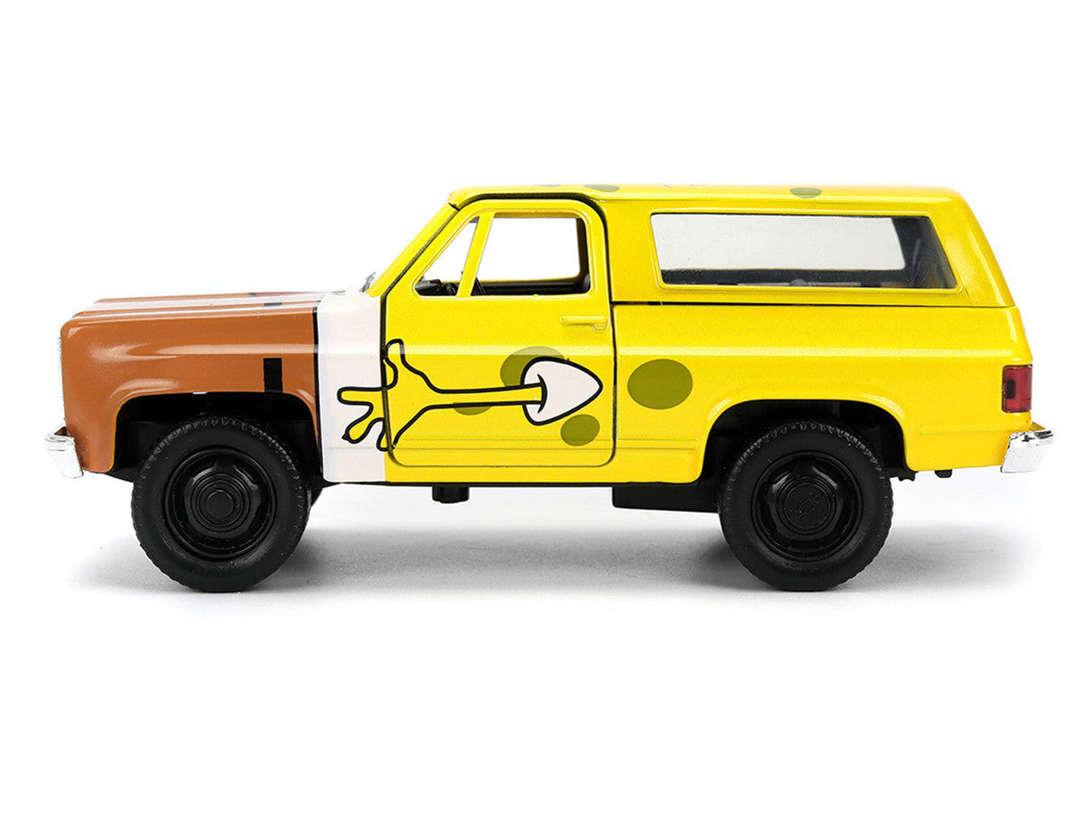 1980 Chevrolet K5 Blazer "SpongeBob Star" Livery Yellow "SpongeBob SquarePants" (1999-Current) TV Series "Hollywood Rides" Series 1/32 Diecast Model Car by Jada LuxuryLifeWay Online Store