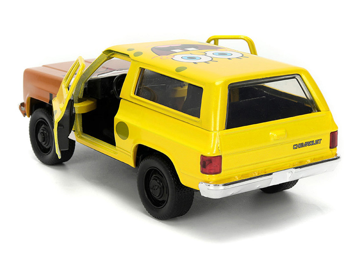 1980 Chevrolet K5 Blazer "SpongeBob Star" Livery Yellow "SpongeBob SquarePants" (1999-Current) TV Series "Hollywood Rides" Series 1/32 Diecast Model Car by Jada LuxuryLifeWay Online Store