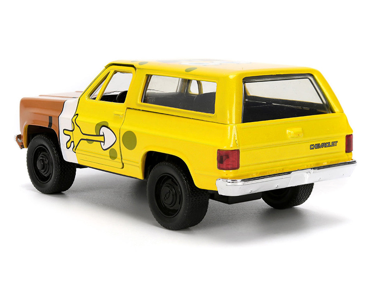 1980 Chevrolet K5 Blazer "SpongeBob Star" Livery Yellow "SpongeBob SquarePants" (1999-Current) TV Series "Hollywood Rides" Series 1/32 Diecast Model Car by Jada LuxuryLifeWay Online Store