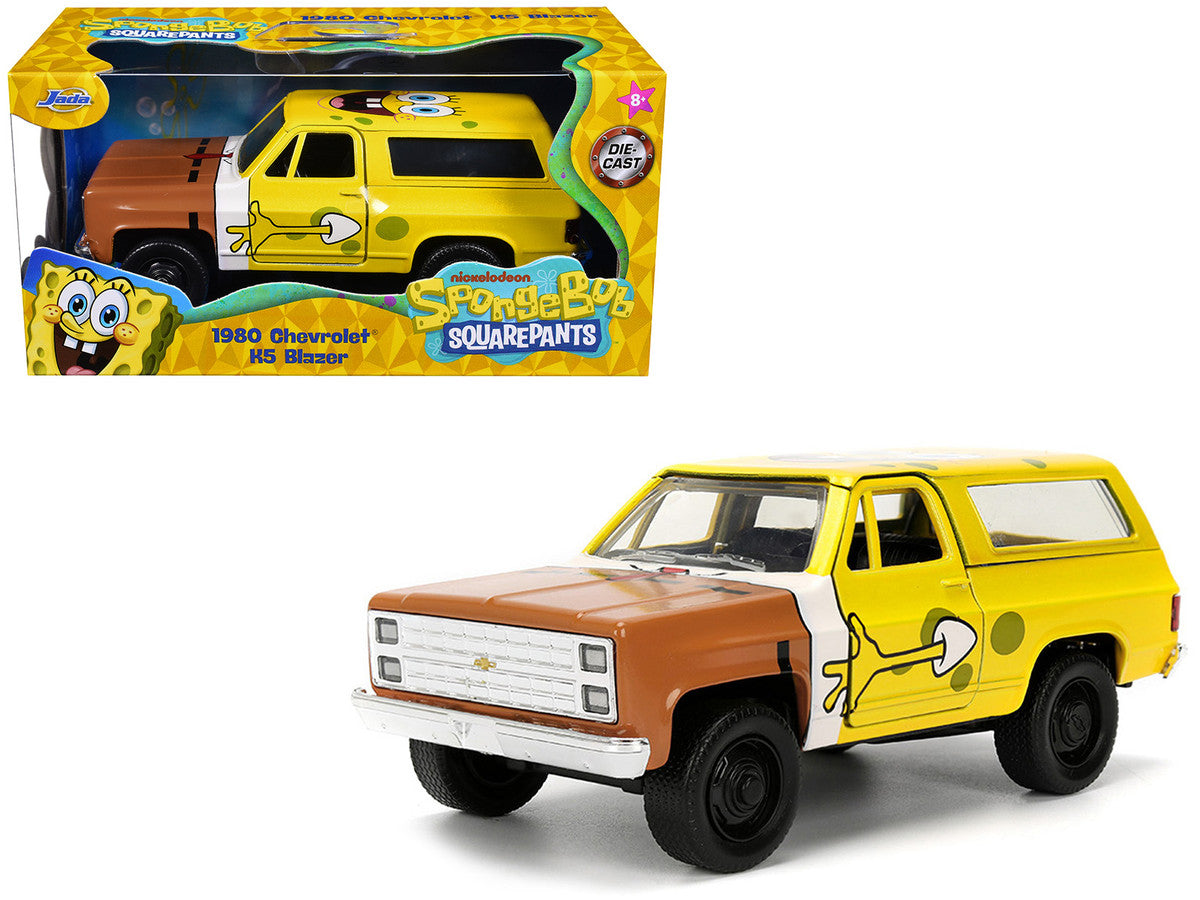 1980 Chevrolet K5 Blazer "SpongeBob Star" Livery Yellow "SpongeBob SquarePants" (1999-Current) TV Series "Hollywood Rides" Series 1/32 Diecast Model Car by Jada LuxuryLifeWay Online Store