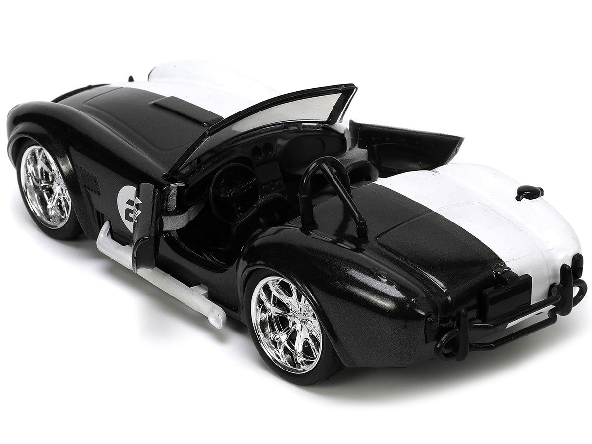 1965 Shelby Cobra 427 S/C #2 Black Metallic and White and Harvey Two-Face Diecast Figure "Batman" "Hollywood Rides" Series 1/32 Diecast Model Car by Jada LuxuryLifeWay Online Store