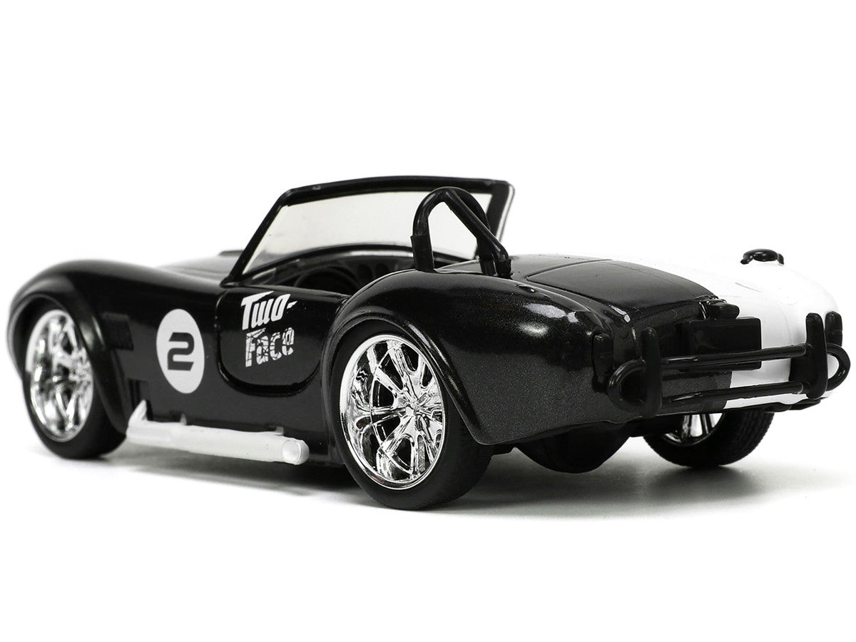 1965 Shelby Cobra 427 S/C #2 Black Metallic and White and Harvey Two-Face Diecast Figure "Batman" "Hollywood Rides" Series 1/32 Diecast Model Car by Jada LuxuryLifeWay Online Store