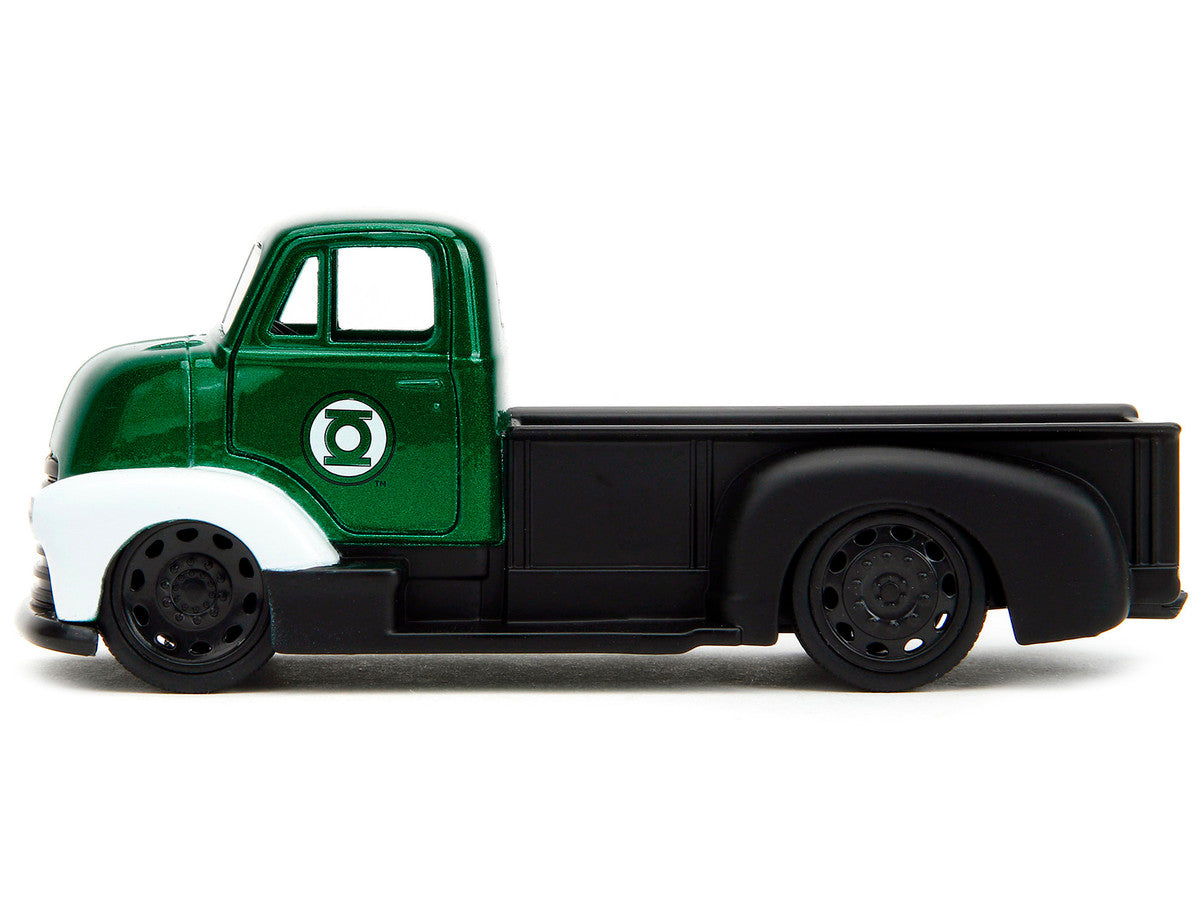1952 Chevrolet COE Pickup Truck Green Metallic and Black and Green Lantern Diecast Figure "DC Comics" "Hollywood Rides" Series 1/32 Diecast Model Car by Jada LuxuryLifeWay Online Store