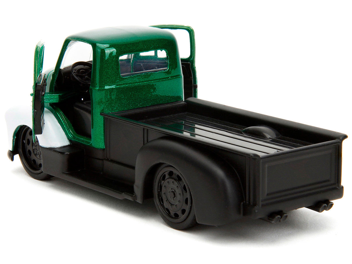 1952 Chevrolet COE Pickup Truck Green Metallic and Black and Green Lantern Diecast Figure "DC Comics" "Hollywood Rides" Series 1/32 Diecast Model Car by Jada LuxuryLifeWay Online Store