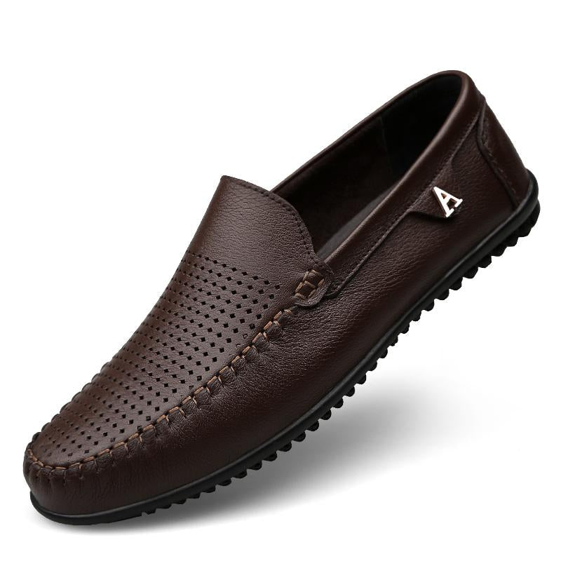 Men's Casual Leather Loafers - Breathable Oxford Shoes LadyShow.Store