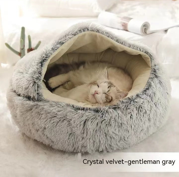 2-in-1 Plush Pet Bed Pets Fashion