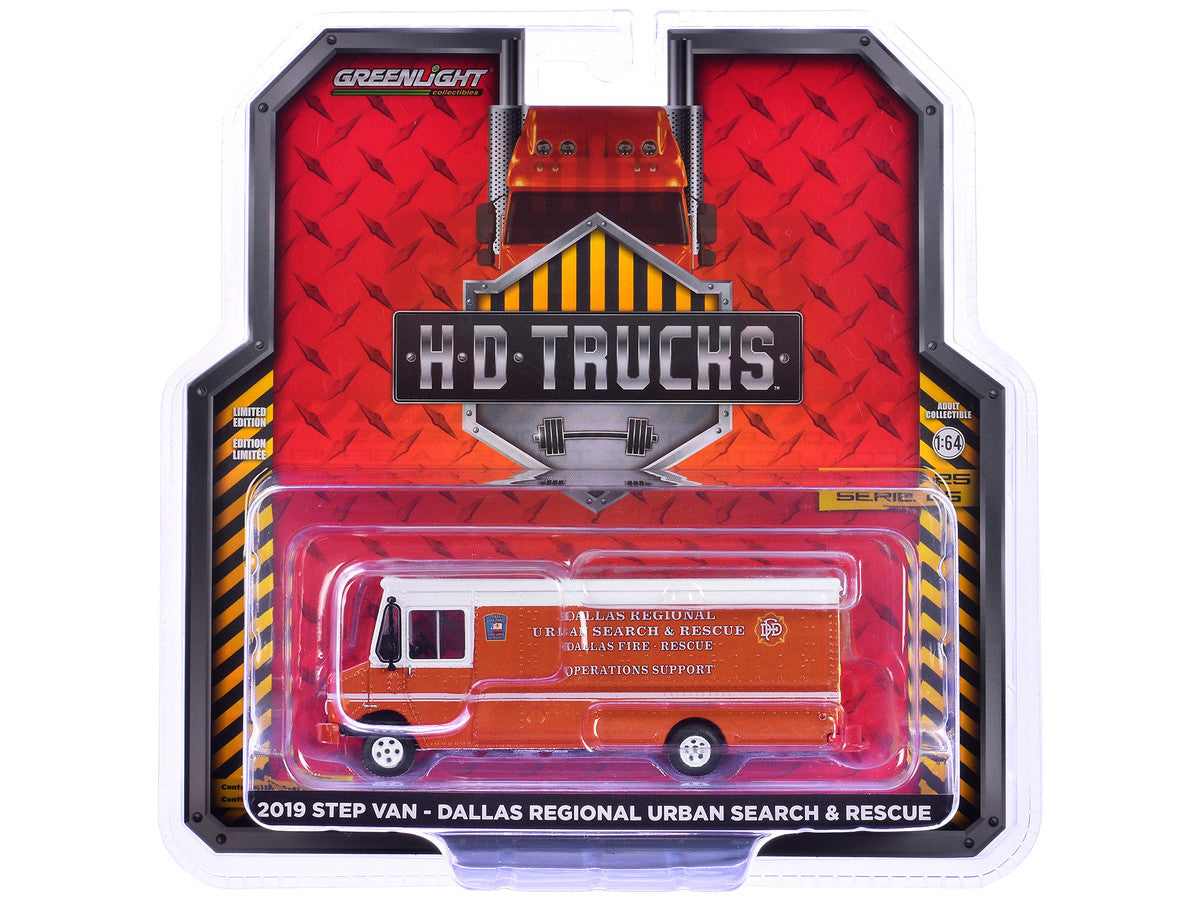 2019 Step Van "Dallas Regional Urban Search & Rescue - Dallas Fire Department Texas" Red with White Top "H.D. Trucks" Series 25 1/64 Diecast Model Car by Greenlight LuxuryLifeWay Online Store