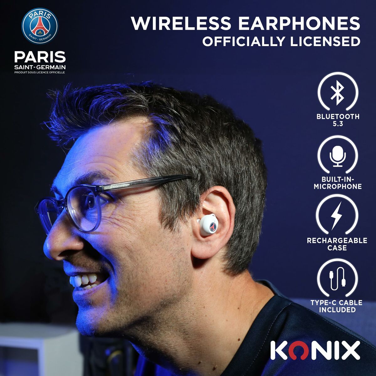 Headphones KONIX White LuxuryLifeWay Online Store