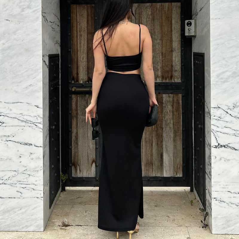 Women's Clothing Spaghetti Straps Chest Wrap Fashion Hip Suit LadyShow.Store