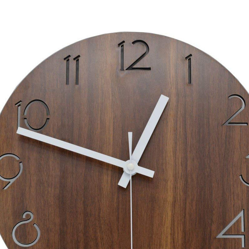 Wooden clock 12 "creative wall clock PearlNestDecor.com