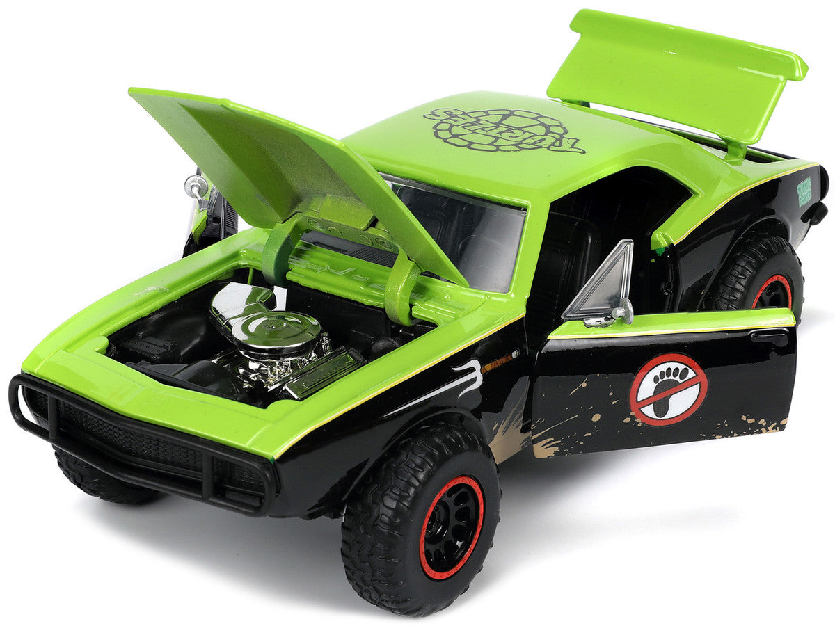 1967 Chevrolet Camaro Offroad Bright Green and Matt Black (Dirty Version) and Raphael Diecast Figure "Teenage Mutant Ninja Turtles" "Hollywood Rides" Series 1/24 Diecast Model Car by Jada LuxuryLifeWay Online Store