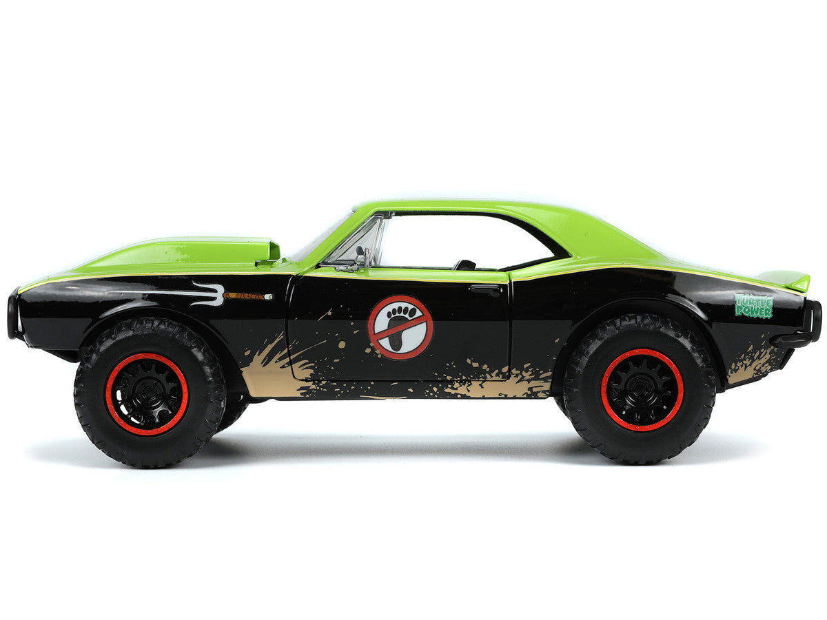 1967 Chevrolet Camaro Offroad Bright Green and Matt Black (Dirty Version) and Raphael Diecast Figure "Teenage Mutant Ninja Turtles" "Hollywood Rides" Series 1/24 Diecast Model Car by Jada LuxuryLifeWay Online Store