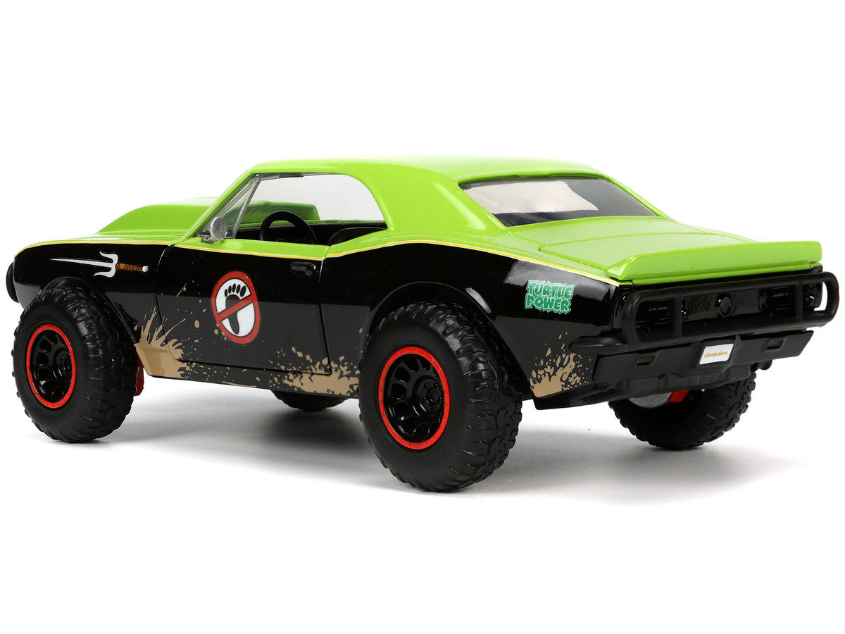 1967 Chevrolet Camaro Offroad Bright Green and Matt Black (Dirty Version) and Raphael Diecast Figure "Teenage Mutant Ninja Turtles" "Hollywood Rides" Series 1/24 Diecast Model Car by Jada LuxuryLifeWay Online Store