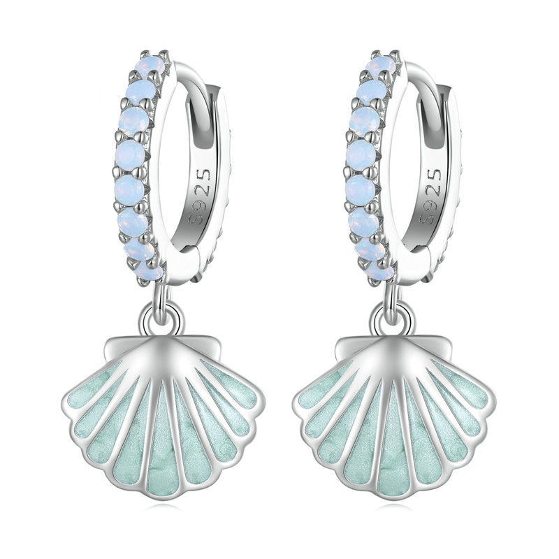 Shell Nano S925 Silver Earrings LadyShow.Store
