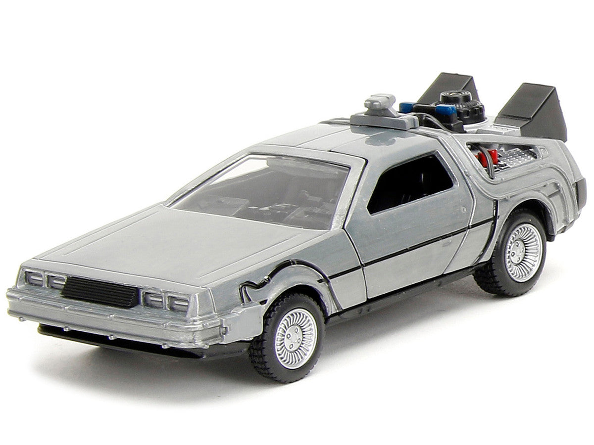 "Back to the Future" Delorean Set of 3 pieces "Hollywood Rides" Series 1/32 Diecast Model Car by Jada LuxuryLifeWay Online Store