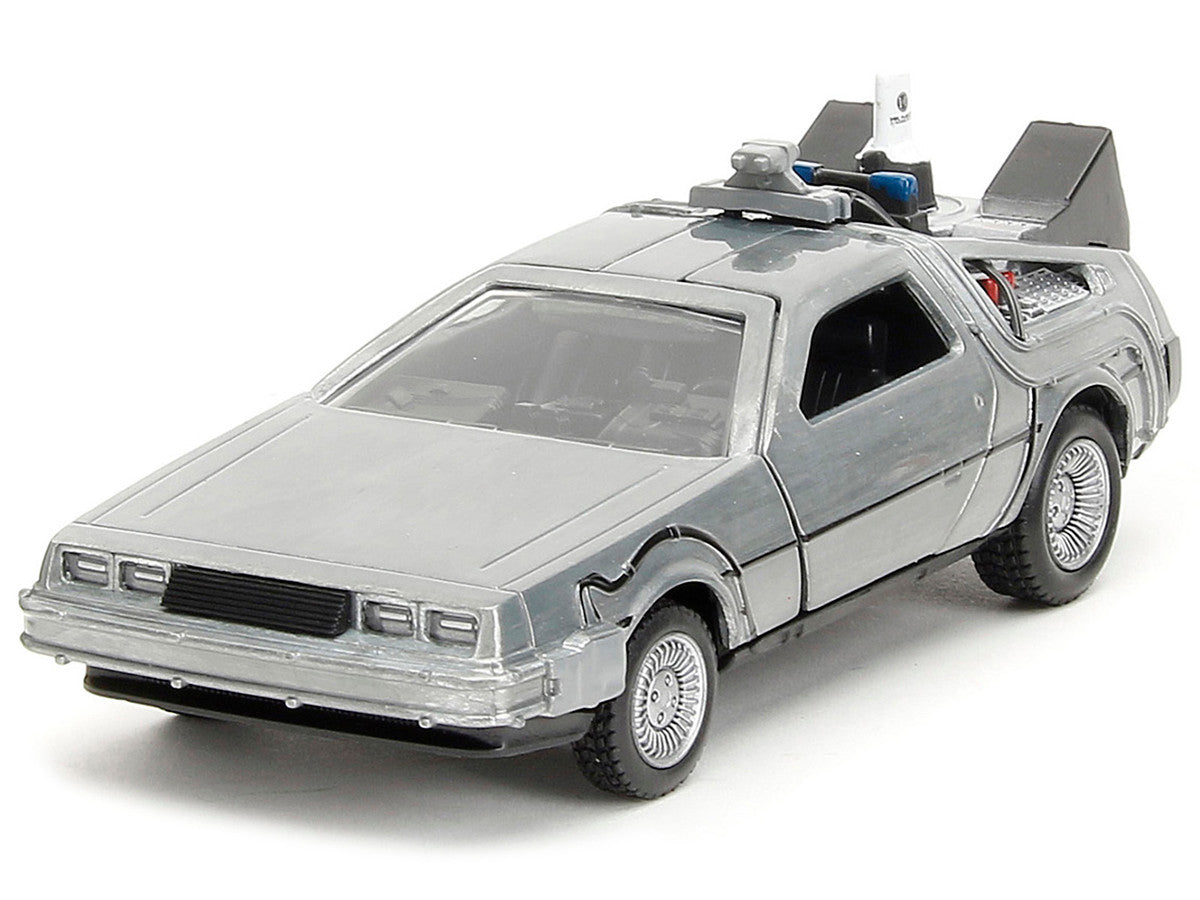 "Back to the Future" Delorean Set of 3 pieces "Hollywood Rides" Series 1/32 Diecast Model Car by Jada LuxuryLifeWay Online Store