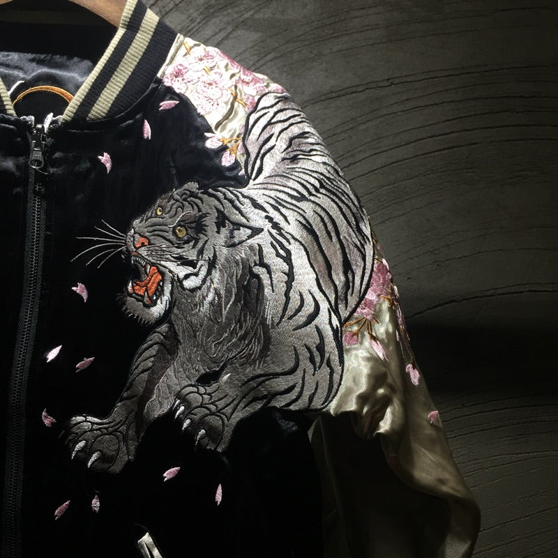 Men's Double-Sided Embroidered Jacket with Four Gods Pi-Mart