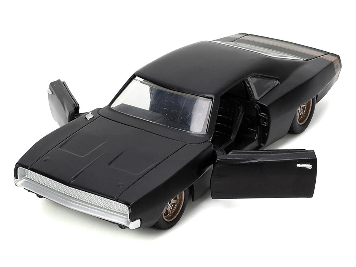 1968 Dodge Charger Widebody Matt Black with Bronze Tail Stripe "F9" (2021) Movie "25 Years of Fast & Furious" Series 1/32 Diecast Model Car by Jada LuxuryLifeWay Online Store