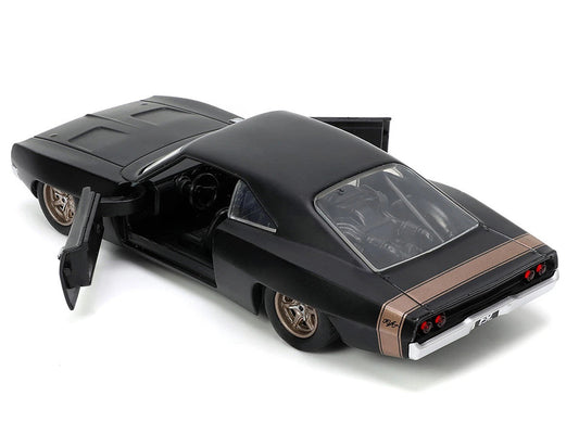 1968 Dodge Charger Widebody Matt Black with Bronze Tail Stripe "F9" (2021) Movie "25 Years of Fast & Furious" Series 1/32 Diecast Model Car by Jada LuxuryLifeWay Online Store