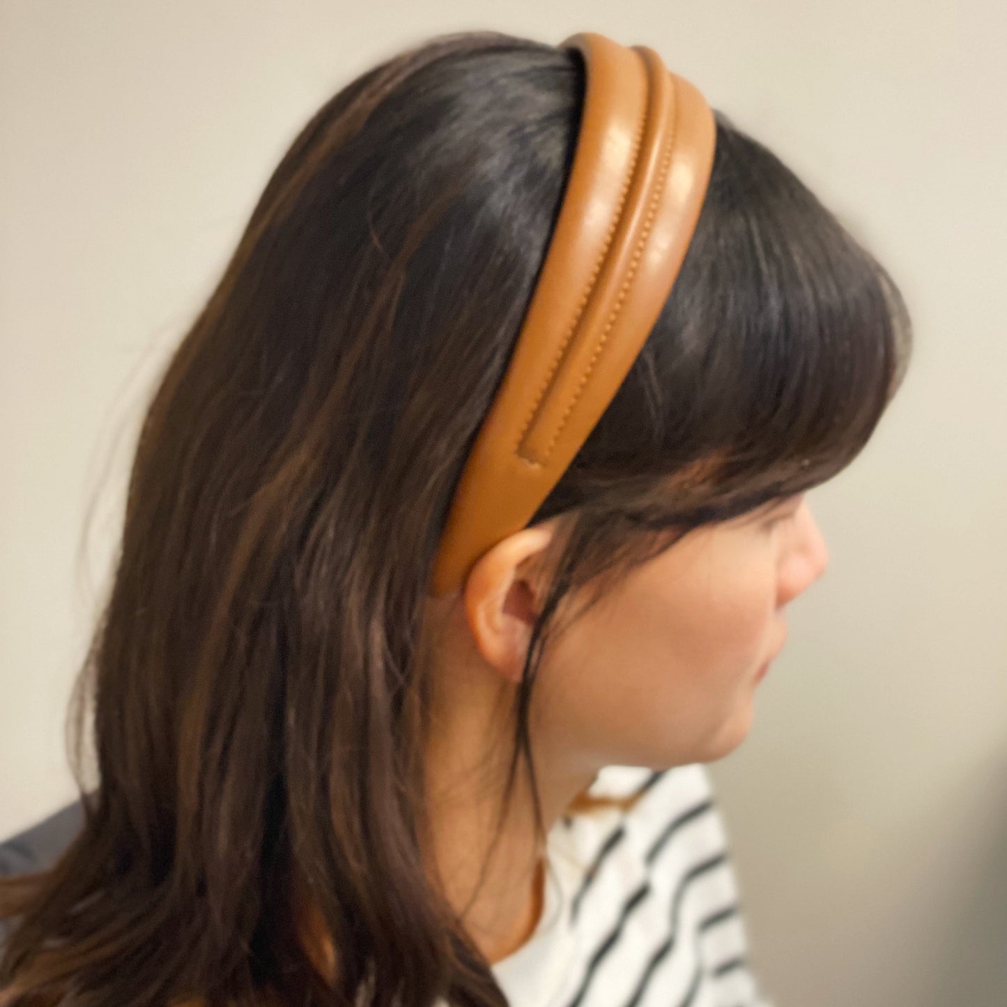 Classy Vegan Leather Headband LadyShow.Store