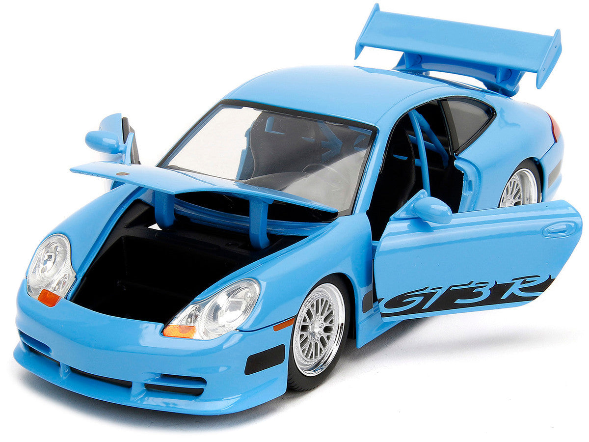 Porsche 911 GT3 RS Light Blue with Black Accents "Fast Five" (2011) Movie "25 Years of Fast & Furious" Series 1/24 Diecast Model Car by Jada LuxuryLifeWay Online Store