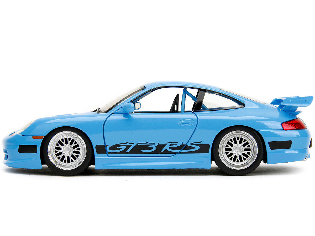 Porsche 911 GT3 RS Light Blue with Black Accents "Fast Five" (2011) Movie "25 Years of Fast & Furious" Series 1/24 Diecast Model Car by Jada LuxuryLifeWay Online Store