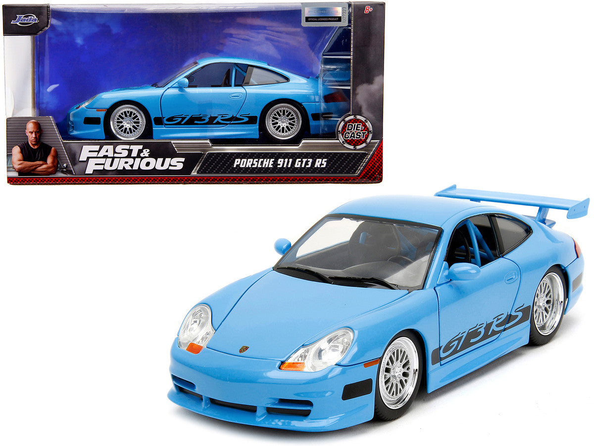 Porsche 911 GT3 RS Light Blue with Black Accents "Fast & Furious" Movie 1/24 Diecast Model Car by Jada LuxuryLifeWay Online Store
