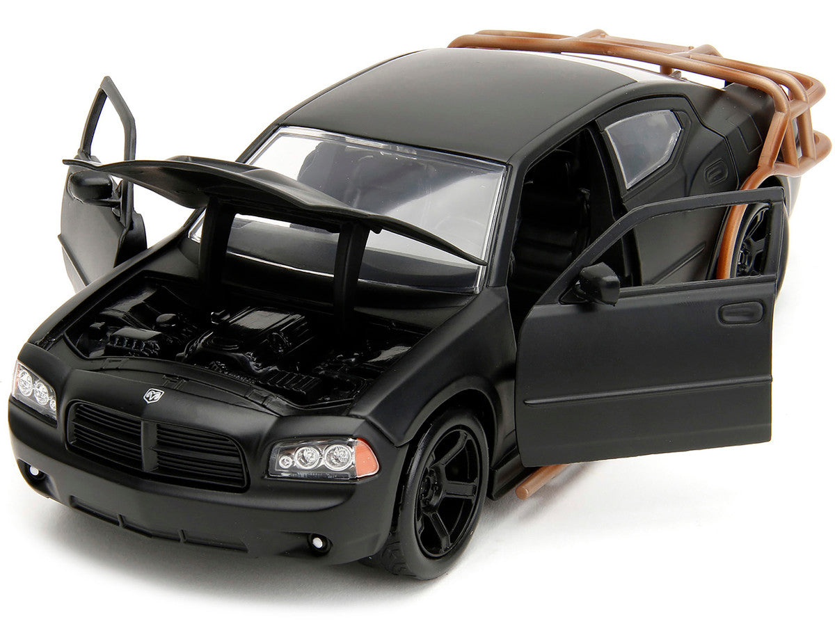 2006 Dodge Charger Matt Black with Outer Cage "Fast & Furious" Movie 1/24 Diecast Model Car by Jada LuxuryLifeWay Online Store