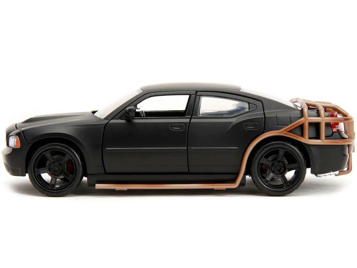 2006 Dodge Charger Matt Black with Outer Cage "Fast & Furious" Movie 1/24 Diecast Model Car by Jada LuxuryLifeWay Online Store