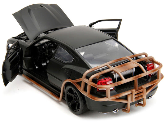 2006 Dodge Charger Matt Black with Outer Cage "Fast & Furious" Movie 1/24 Diecast Model Car by Jada LuxuryLifeWay Online Store