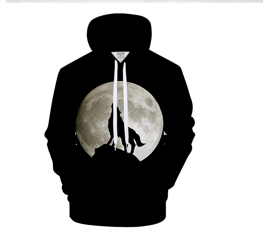 New Wolf 3D Digital Print Hoodie Sweatshirt